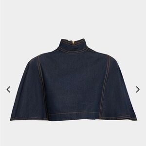 Zimmermann hypnotic Denim capelet with Gold Zipper